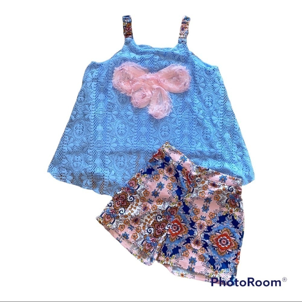 BMG Couture Crochet Tank Set and Shorts 6
